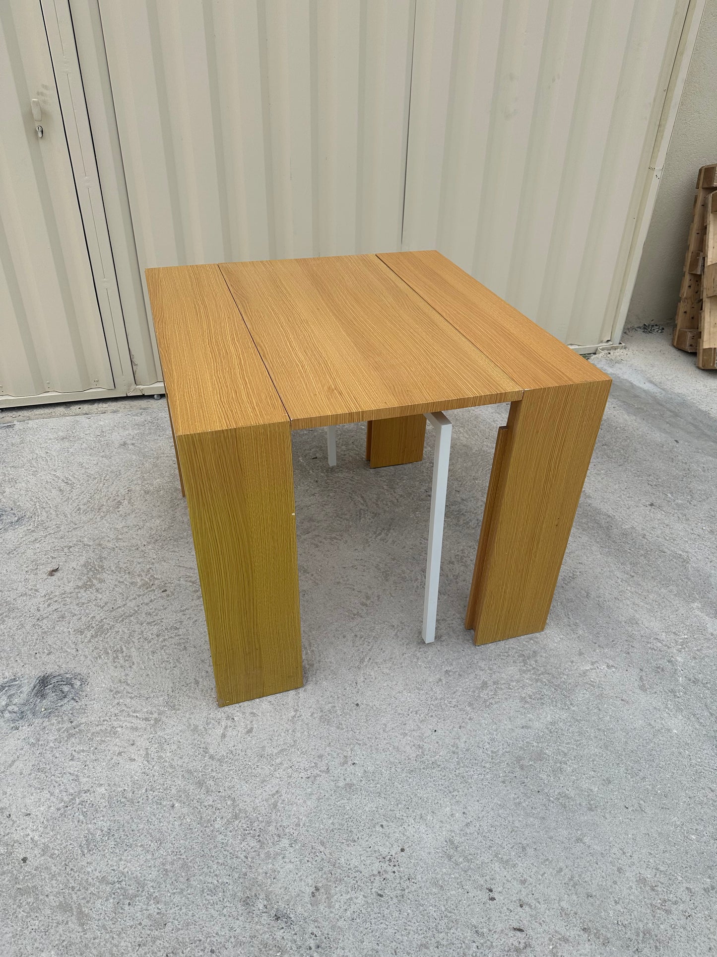 Console Extensible Effet Bois Brillant – De Table Compacte à 8 Places avec 3 Rallonges