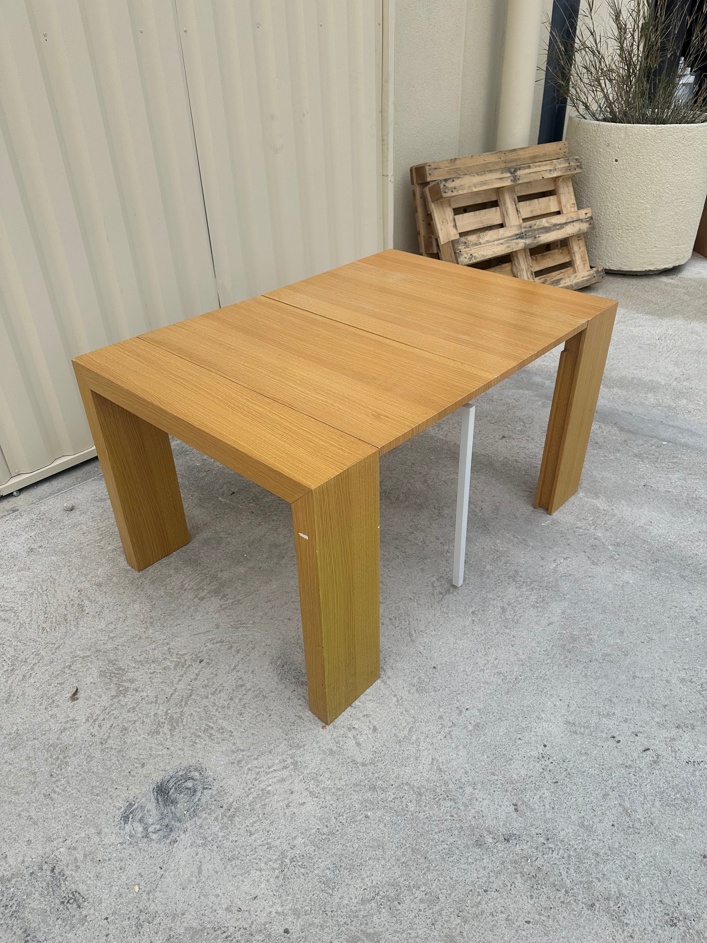 Console Extensible Effet Bois Brillant – De Table Compacte à 8 Places avec 3 Rallonges